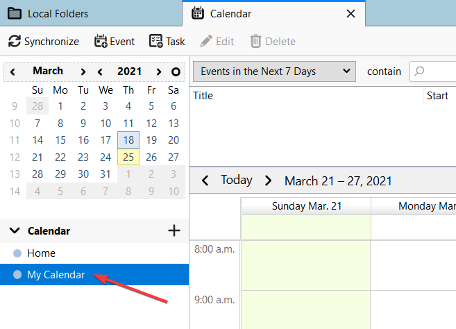 Synchronizing Calendars in Thunderbird