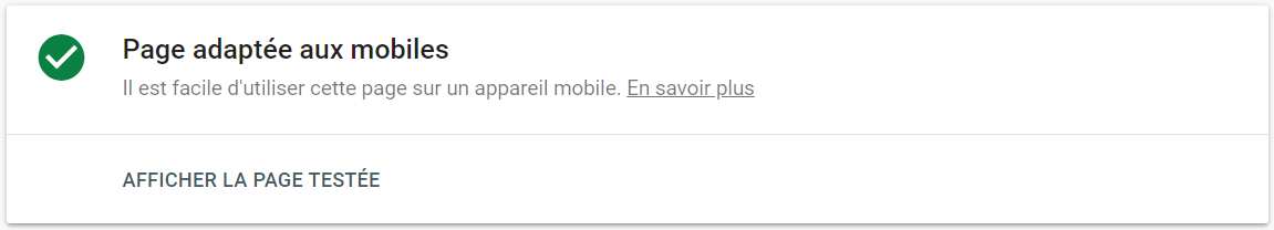 Google mobile test