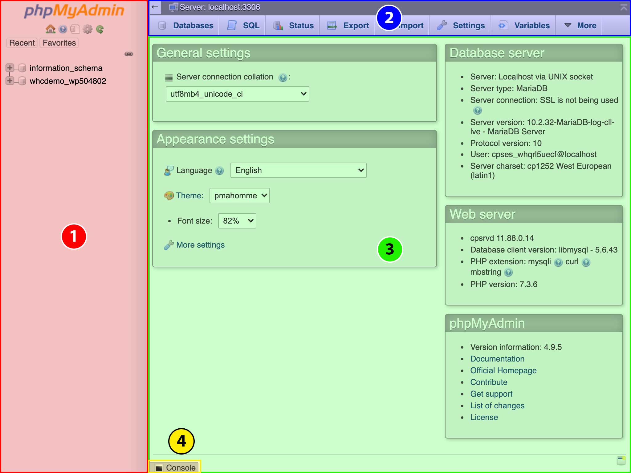 phpmyadmin connect to remote database