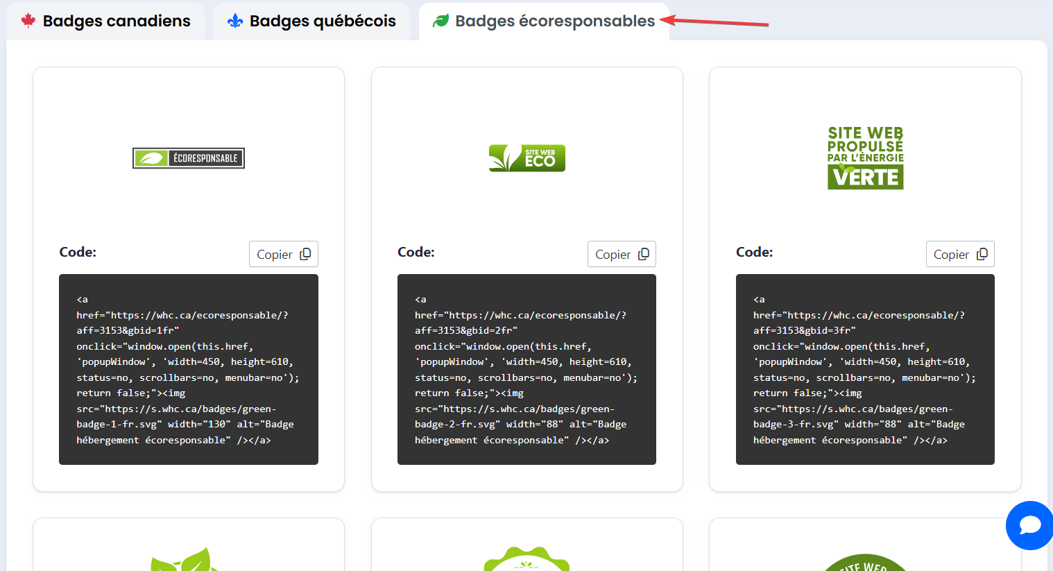 Green badges