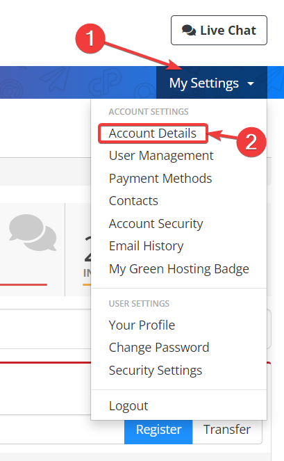 Contacts and users settings