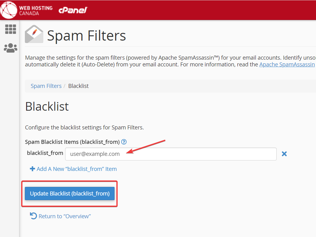 cPanel Email Settings