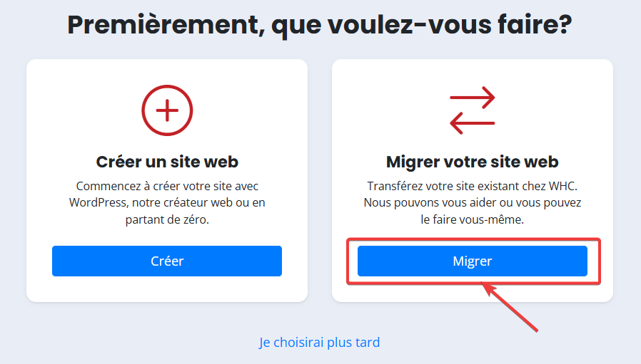 Migration UI